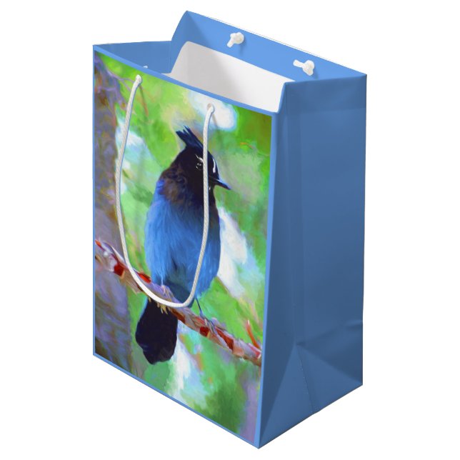 Stellers Jay Painting - Original Bird Art (Framsidan Vinklad)