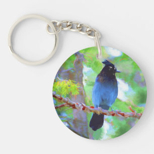 Stellers Jay Painting - Original Bird Art