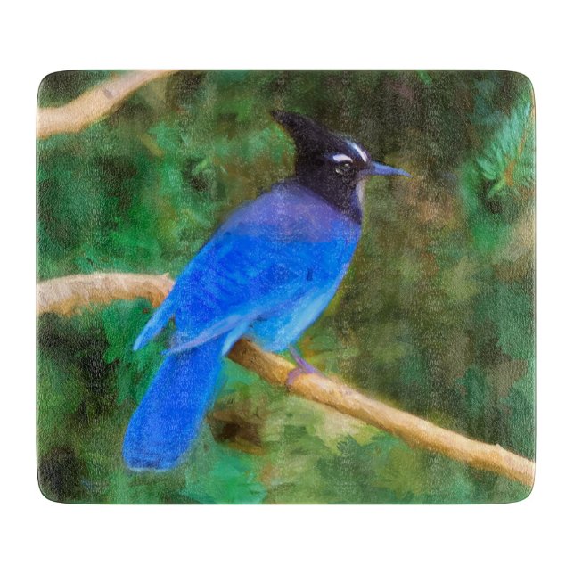 Stellers Jay Painting - Original Bird Art (Framsidan)