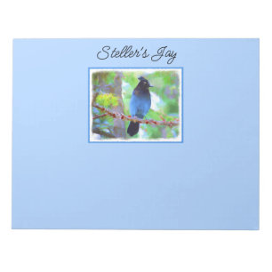Stellers Jay Painting - Original Bird Art Anteckningsblock