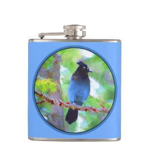 Stellers Jay Painting - Original Bird Art Fickplunta