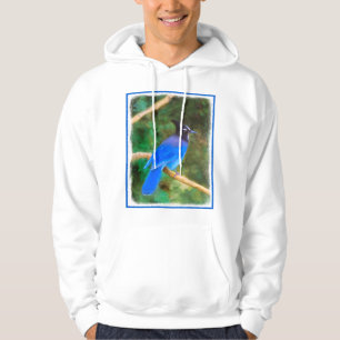 Stellers Jay Painting - Original Bird Art Sweatshirt Med Luva