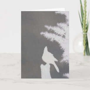 Steller's Jay Silhouette Greeting Card Kort