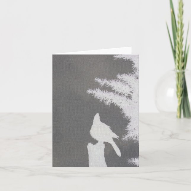Steller's Jay Silhouette Note Card Kort (Framsida)