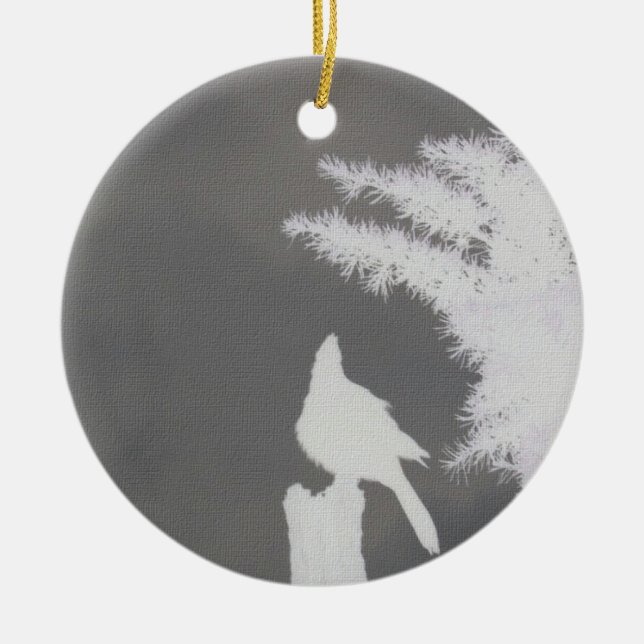 Stellers keramisk prydnad för Jay Silhouette Julgransprydnad Keramik (Framsidan)