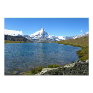 Stellisee, Valais Alpernor Fototryck