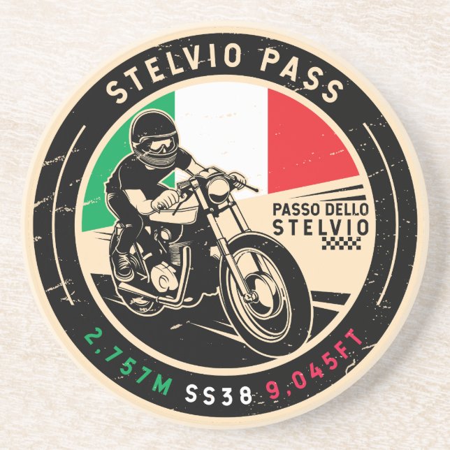 Stelvio Pass | Passo Dello Stelvio | Motorcykel Underlägg (Framsidan)