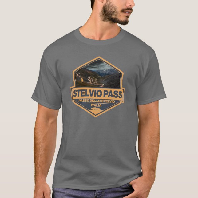 Stelvio Pass Passo Dello Stelvioravel Art-märke gi T Shirt (Framsida)
