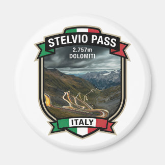 Stelvio Pass - Racing Road Dolomites Magnet