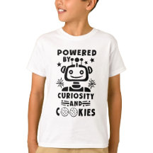 STEM Boys Girls med Cookies Robot Tshirt