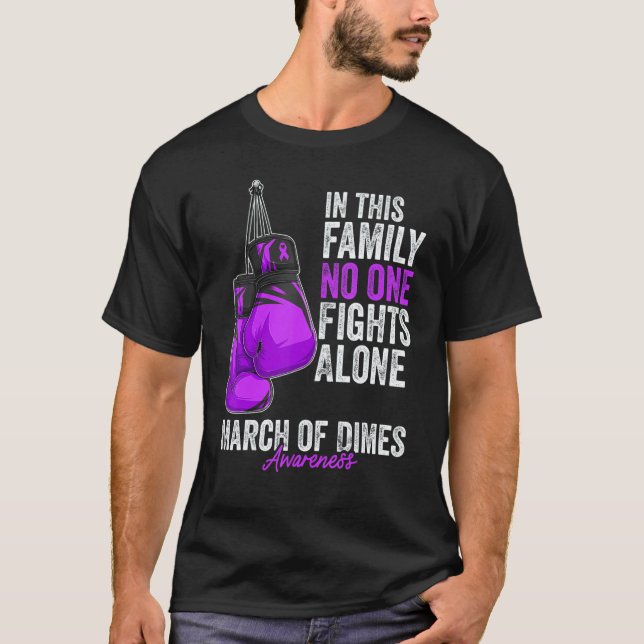 Stem Cell Research Awareness Month Gloves Purple R T Shirt (Framsida)