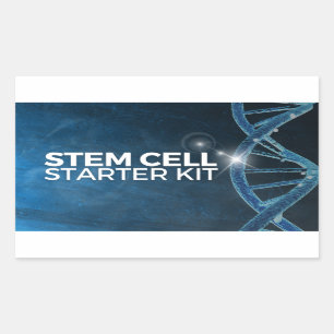 Stem Cell Starter Kit Stickers - Alternativ 2 Rektangulärt Klistermärke