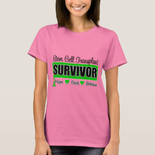 Stem Cell Transplant Survivor Badge Tee Shirt