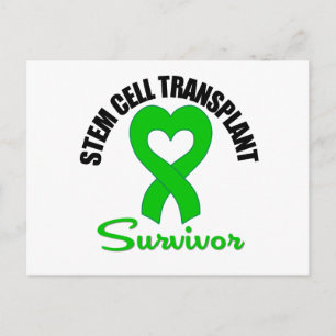 Stem Cell Transplant Survivor Heart Ribbon Vykort