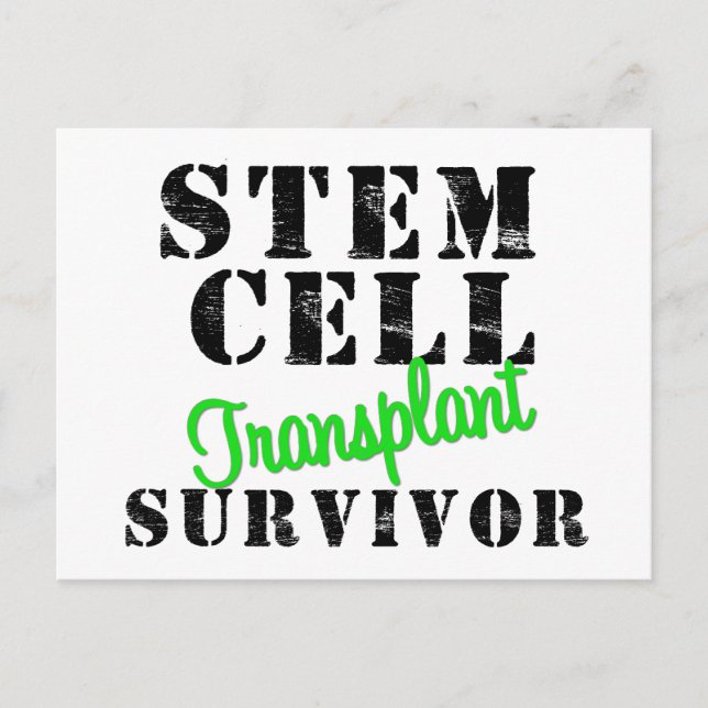 Stem Cell Transplant Survivor Vykort (Framsida)