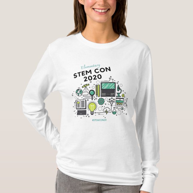 STEM CON 2020 Långärmad Tshirt T Shirt (Framsida)