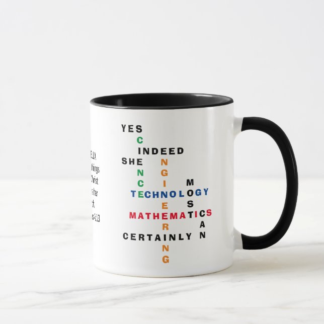 STEM Crossword Motivational Womens Mugg (Höger)