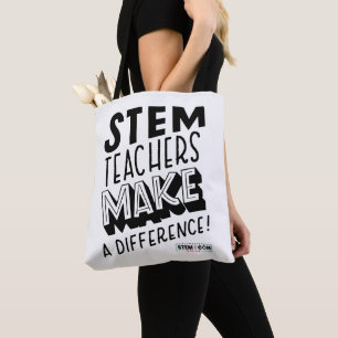 STEM-lärare gör en skillnad i tote-bag Tygkasse