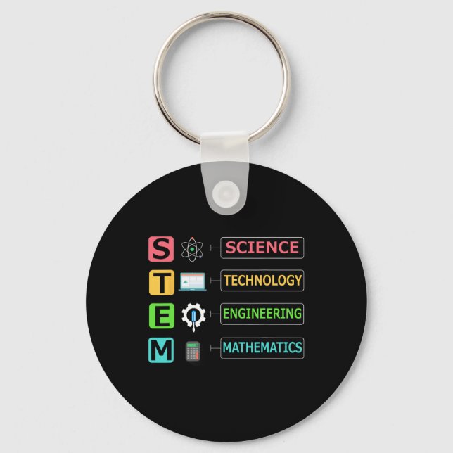 Stem Science Technology Engineering Math Lärare G Nyckelring (Framsida)