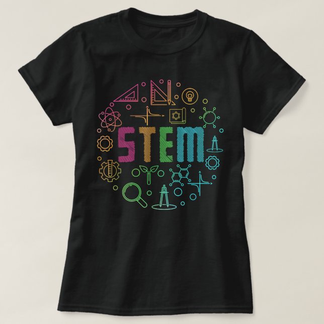 STEM Science Technology Engineering Math Teacher T Shirt (Design framsida)