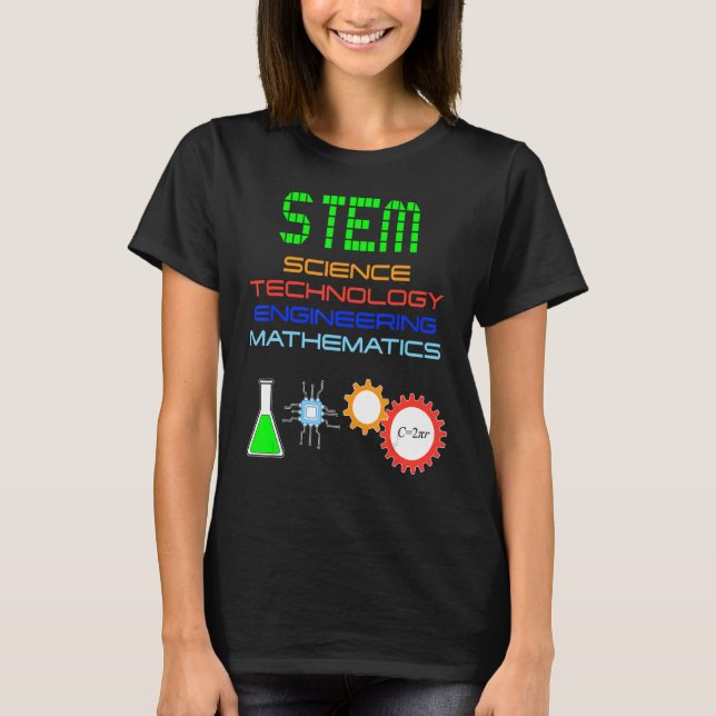 Stem Science Technology Engineering Mathematics St T Shirt (Framsida)