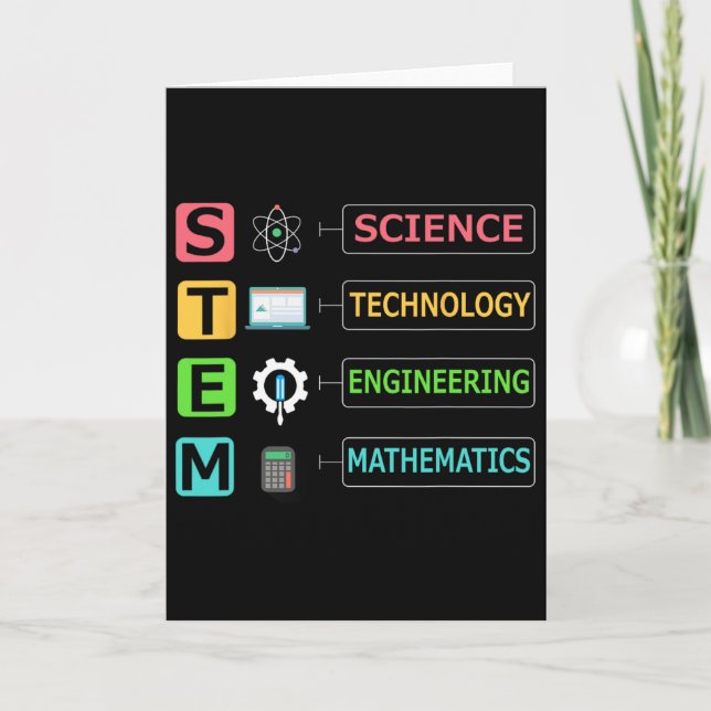 Stem Science Technology Ingenjör Math Lärare G Kort (Framsida)