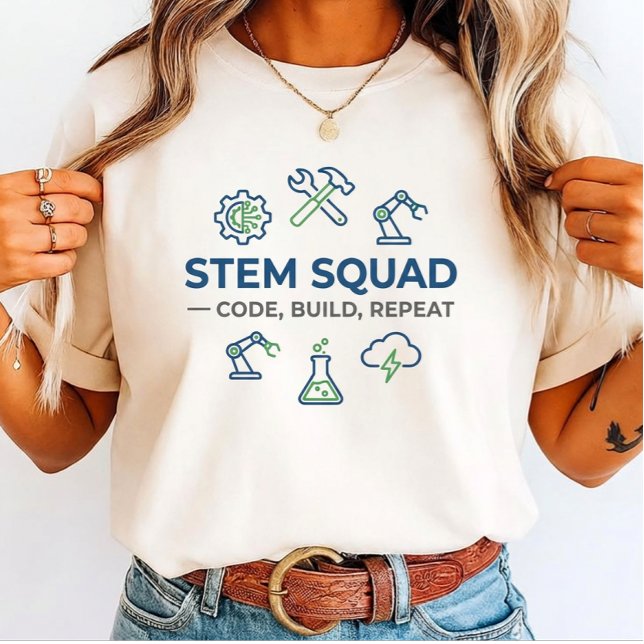 STEM Squad Code Build Repeat for “Future Engineers T Shirt (Skapare uppladdad)