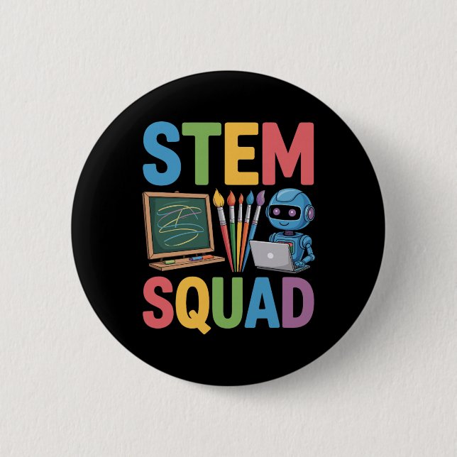 Stem Squad, naturvetenskapslärare Matematiklärare  Knapp (Framsida)