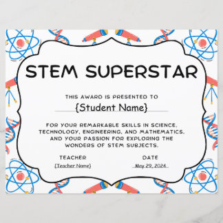 STEM Superstar Student Erkännandepris