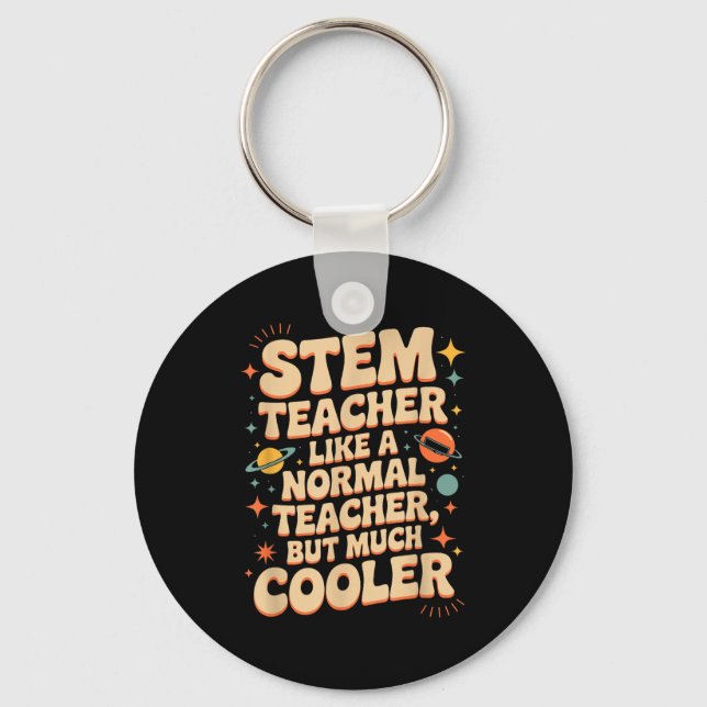 Stem Teacher Definition Funny Science Math Tech Te Nyckelring (Framsida)