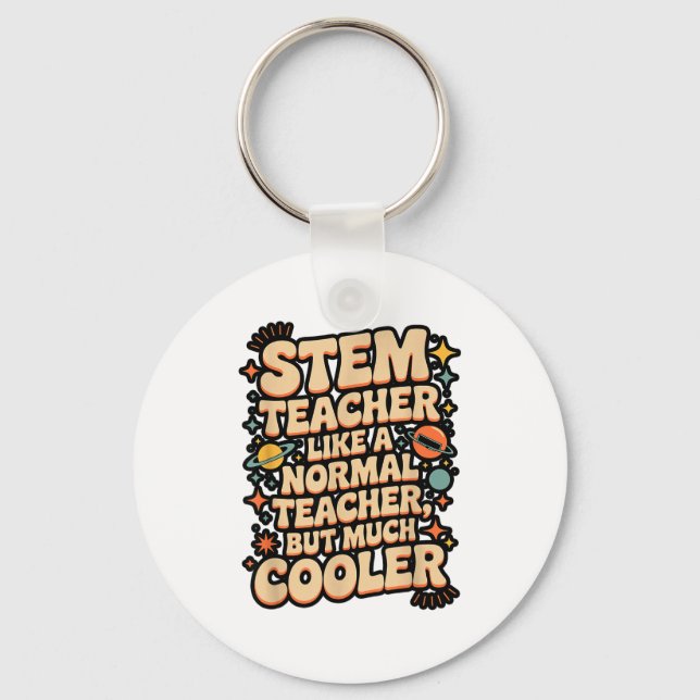 Stem Teacher Definition Funny Science Math Tech Te Nyckelring (Framsida)
