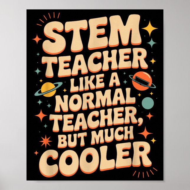Stem Teacher Definition Funny Science Math Tech Te Poster (Framsidan)