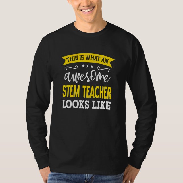 Stem Teacher Job Title Employee Funny Worker Stem  T Shirt (Framsida)
