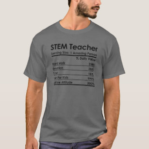 Stem Teacher Nutrition Facts Funny Science Teacher T Shirt