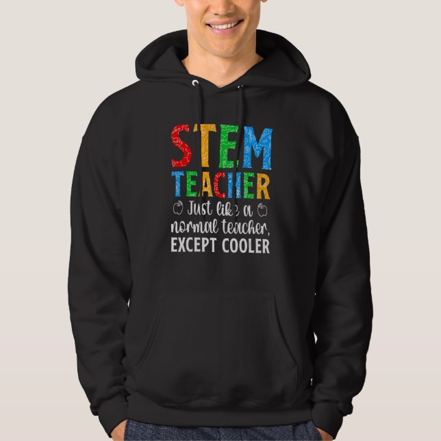 STEM Teacher Science Technology Engineering Math Hoodie (Framsida)