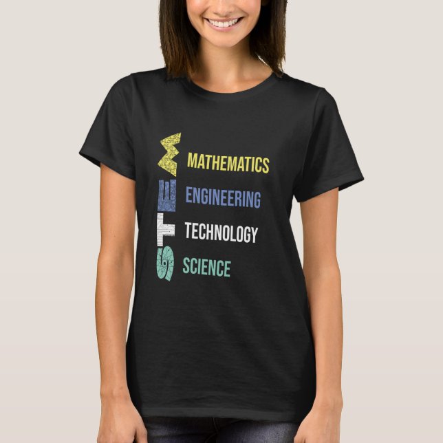 Stem Teacher Science Technology Engineering Math I T Shirt (Framsida)