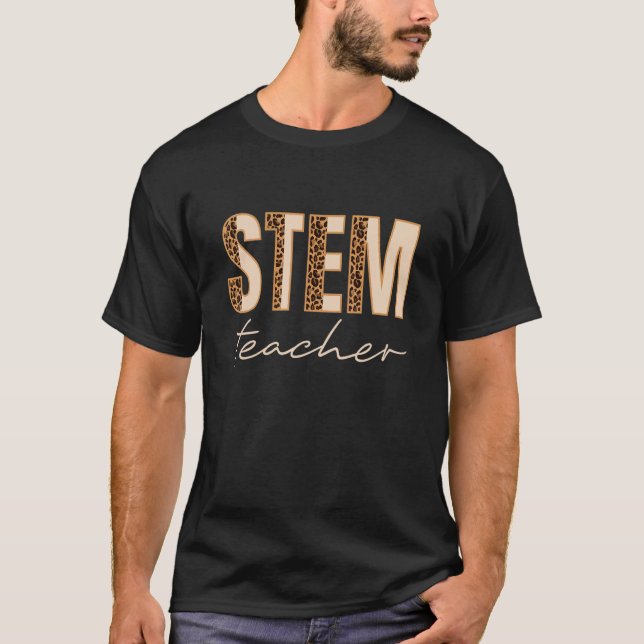 Stem Teacher Science Technology Engineering Math T Shirt (Framsida)