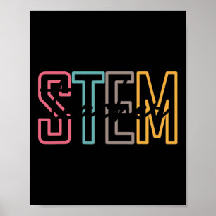 Stem Teacher Science Technology Teacher tillbaka t Poster