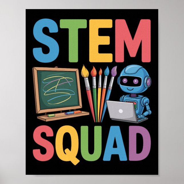 Stem-truppen, vetenskaps lärare matematik undervis poster (Framsidan)
