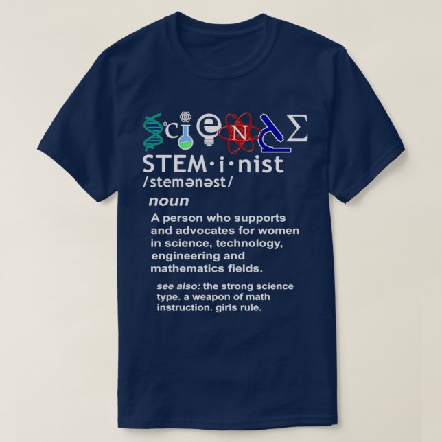 Steminist en person som förespråkar kvinnor i tekn t shirt (Design framsida)