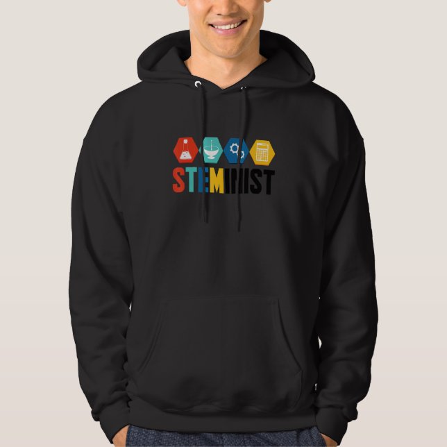 Steminist Graphic Coder Programmer Computer Geek P Hoodie (Framsida)
