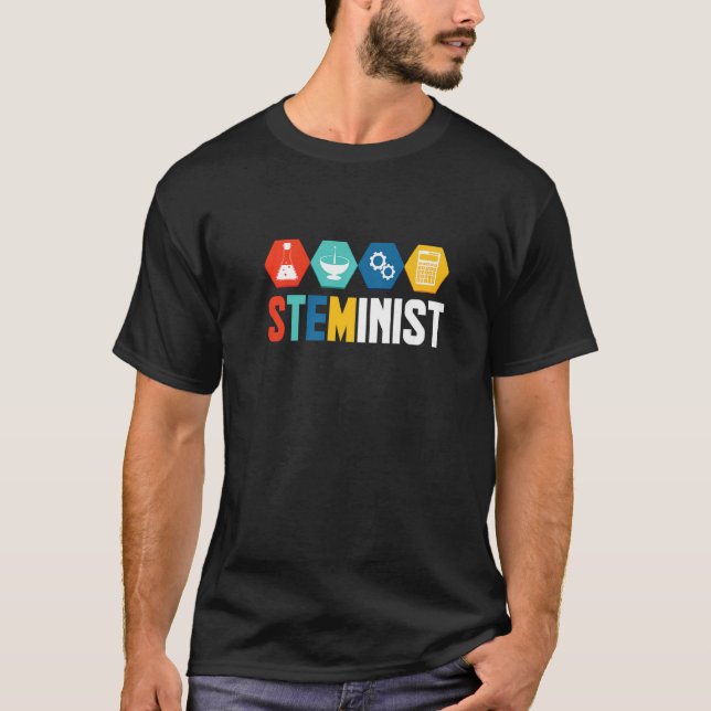 Steminist Graphic Coder Programmer Computer Geek P T Shirt (Framsida)