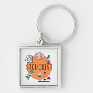 "steminist" keychain fyrkantig silverfärgad nyckelring