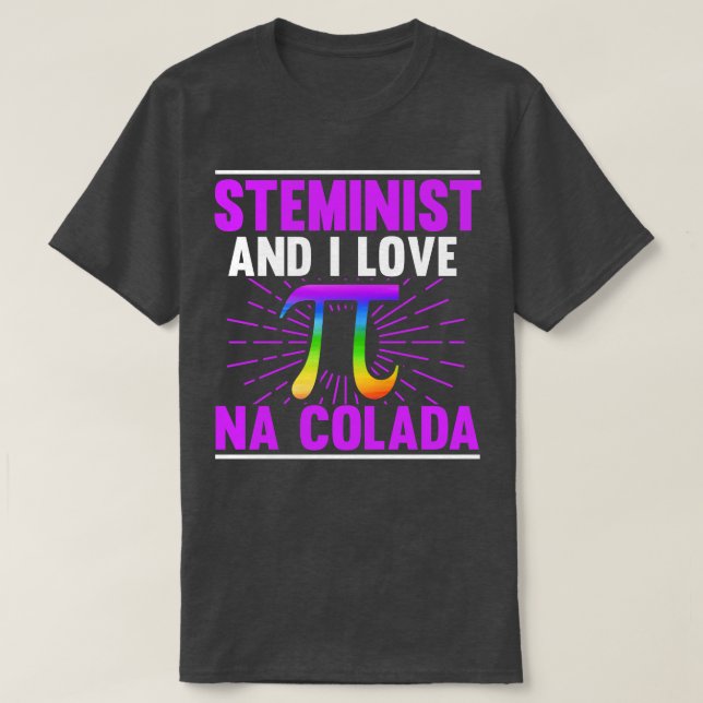 Steminist och jag Kärlek Pina Colada T Shirt (Design framsida)