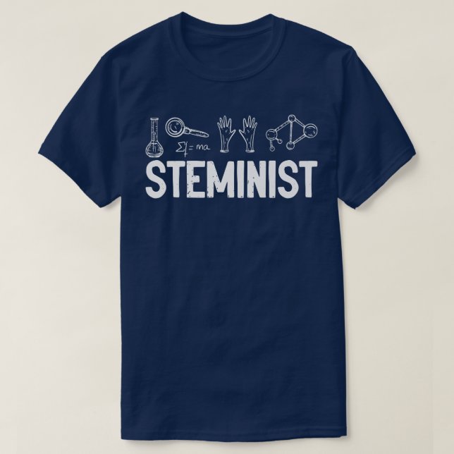 Steminist Science Technology Engineering Math STEM T Shirt (Design framsida)