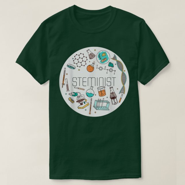 Steminist Science Technology Engineering Math STEM T Shirt (Design framsida)