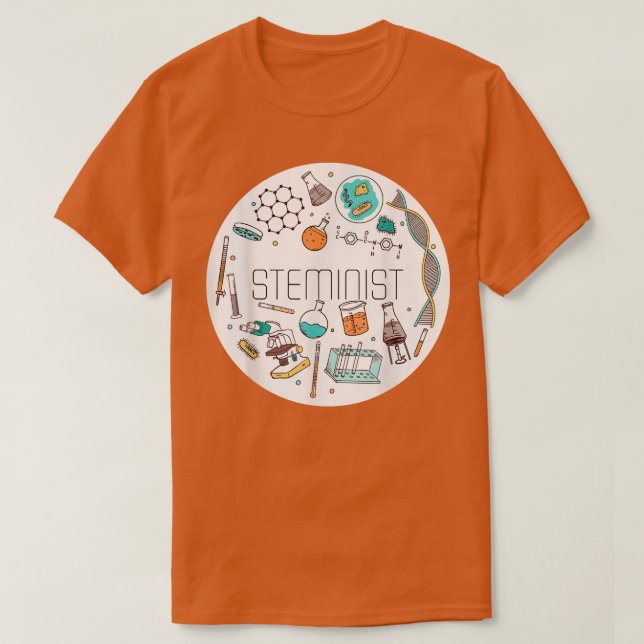 Steminist Science Technology Engineering Math STEM T Shirt (Design framsida)