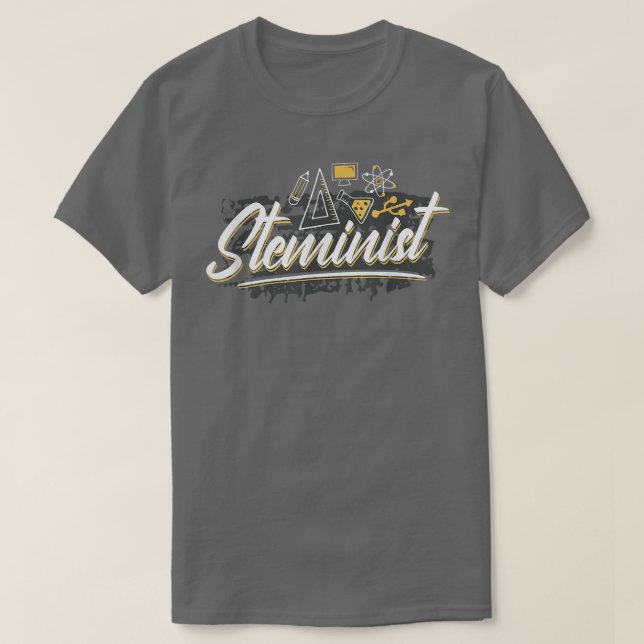 Steminist Science Technology Engineering Math STEM T Shirt (Design framsida)