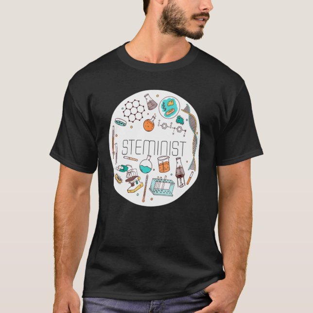 Steminist Science Technology Engineering Math Stem T Shirt (Framsida)