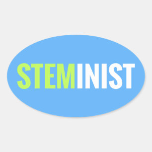 STEMinist-symbol - Oval Ovalt Klistermärke